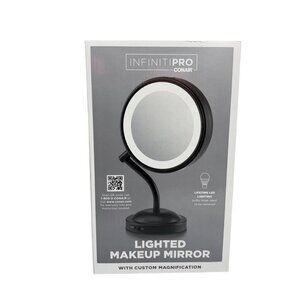 NIB InfinitiPro By Conair Lighted Makeup Mirror Magnification Lifetime LED